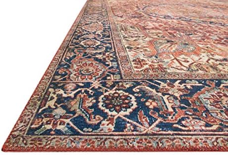 Loloi Layla Red/Navy 3'-6" x 5'-6" Accent Rug - Image 4