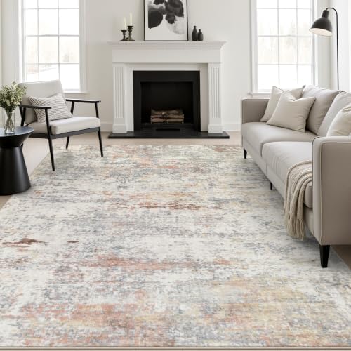 5x8 Area Rug Living Room: Modern Washable Indoor Soft Carpet Taupe by FXRHLP