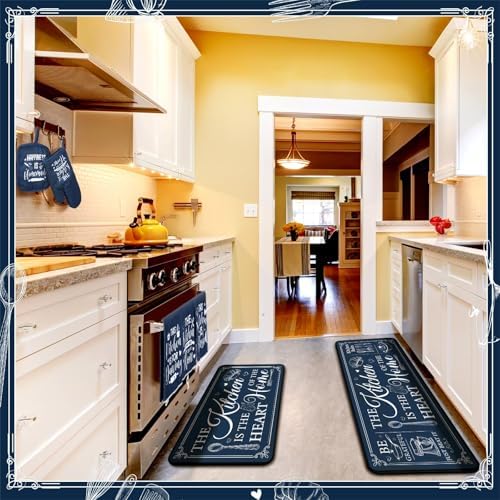 Fourluoo 10 Pack Blue Farmhouse Kitchen Decor and Accessories Set - Image 4