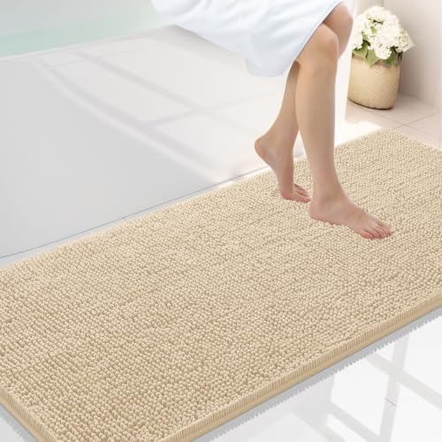 Smiry Bathroom Rugs 40X24, Luxury Chenille Extra Soft Absorbent Bath Mat by Smiry