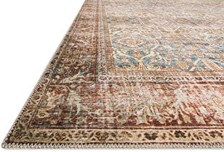 Loloi Layla Ocean/Rust 2'-6" x 7'-6" Runner Rug - Image 4