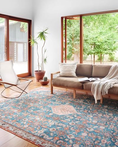 Loloi Layla Marine/Clay 2'-0" x 5'-0" Accent Rug by Unknown