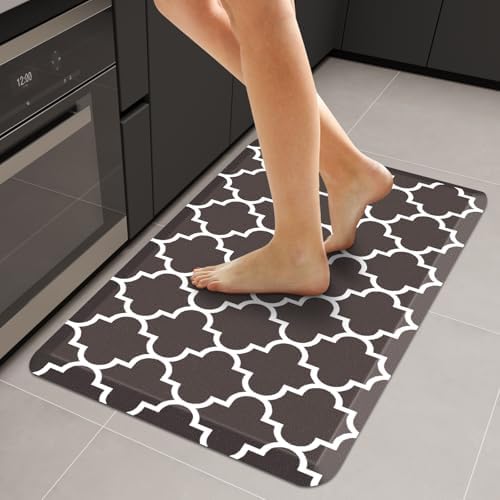 WISELIFE Anti Fatigue Floor Mat, Thick, 22" x 36", 4/5 Inch, Chocolate by WiseLife