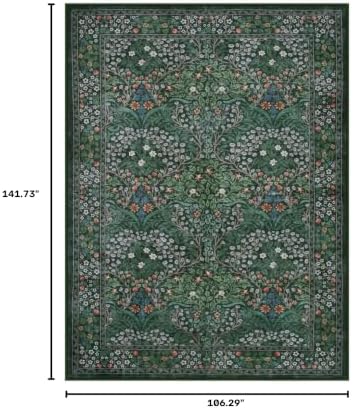 Lahome Floral 9x12 Area Rugs for Living Room, Soft Bedroom Washable Rugs - Image 2