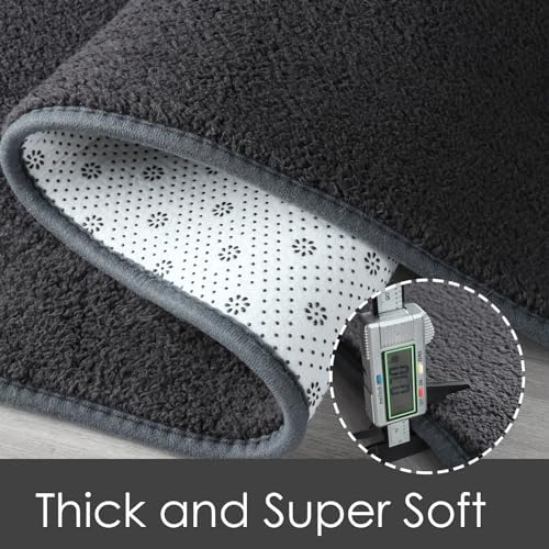 AROGAN 2x6 Runner Rug for Hallway, Long Runner Rugs Non Slip, Dark Grey - Image 3