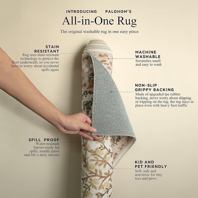 Runner Rugs Washable Kitchen Runner: 2'6"x8' Hallway Runner Rug Stain Resistant Non Slip Low Pile Soft Carpet Runners Rug for Bedroom Hallways Entryway Indoor Beside Bathroom Laundry Room - Image 4