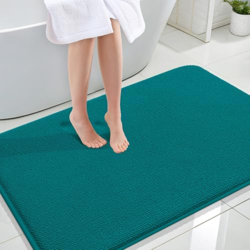 OLANLY Memory Foam Large Bathroom Rugs 47x32, Absorbent Bath Mat, Deep Lake by OLANLY