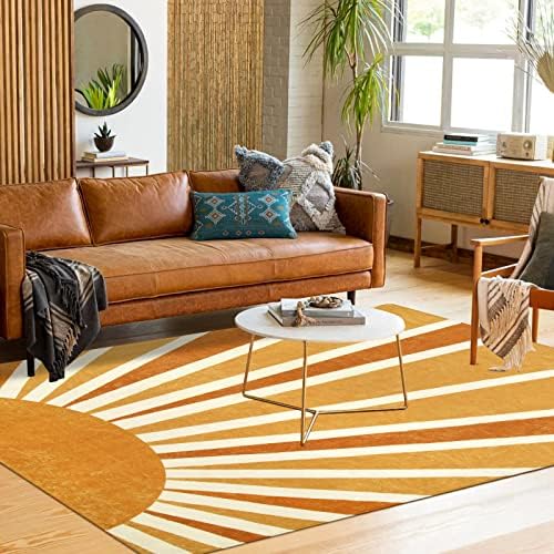 Lahome Boho Rainbow Sun Area Rug 4x6 for Classroom - Image 4
