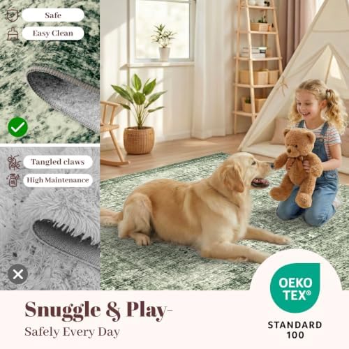 Homemate Washable Rug 8x10 Area Rugs - Vintage Rugs for Living Room - Image 6