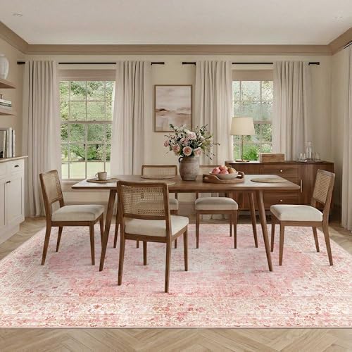 8x10 Area Rugs for Living Room Washable Large Pink Rugs Cute - Image 4