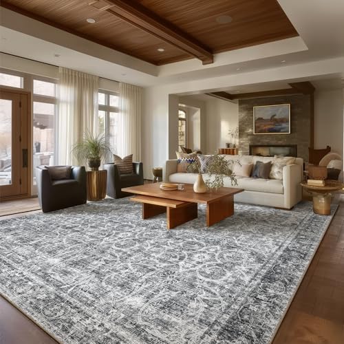 Machine Washable Rugs for Living Room: 9x12 Area Rugs for Bedroom by NoiFamo