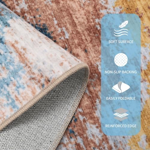 GarveeHome Abstract Area Rugs 5x7 Ultra-Soft Modern Indoor Carpet Yellow - Image 4