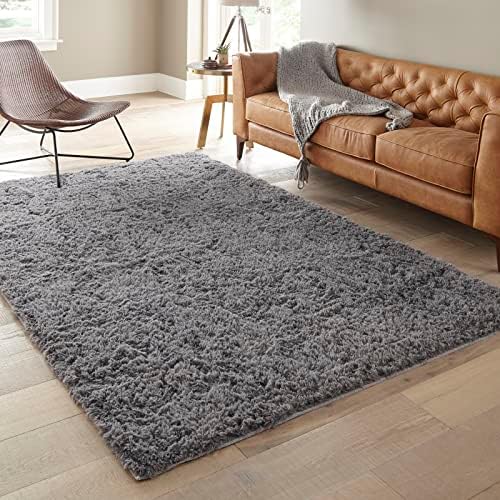 Ophanie 6x9 Area Rugs,Upgrade Non-Slip Fluffy Soft Rugs for Living Room,Large Shag Grey Fuzzy Plush Rug,Gray Shaggy Big Carpets for Bedroom,Kids Boys Girls Dorm Decor with Over 99 pcs Pile fibers - Image 5