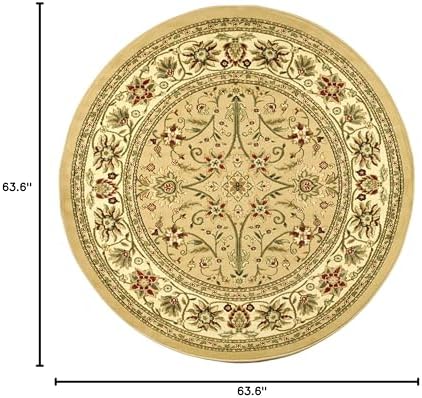 SAFAVIEH Lyndhurst Round Rug 5'3", Beige & Ivory LNH212D - Image 2