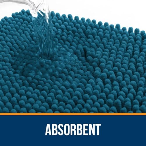 OLANLY Toilet Rugs U-Shaped 20x20, Soft Absorbent Chenille Contour Rugs - Image 4