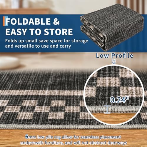 GarveeHome Modern Bordered 9x12 Washable Area Rugs for Living Room Bedroom - Image 4