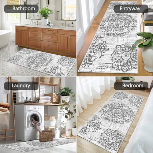 HEBE Hallway Runner Rug 2'x5', Washable Non Slip Kitchen Rug Runner - Image 5