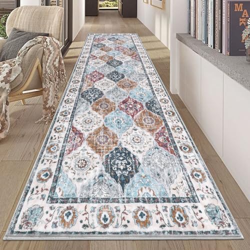 HEBE Hallway Runner Rug 2'8''x8', Washable Non Slip Kitchen Rug Runner by HEBE