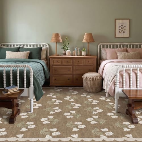Tan 9x12 Area Rug for Living Room - Soft Washable Boho Bedroom Rug - Image 7