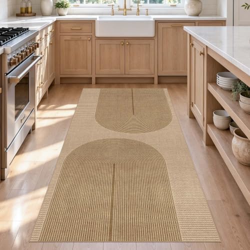 Non-Slip Jute Rug for Entryway: 3x6 Outdoor Mat - Geometric Arch Pattern - Image 2