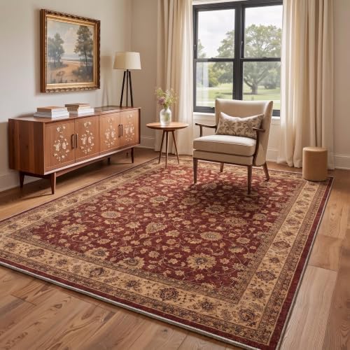 Bavni 2X5 Washable Hallway Runner Rug, Boho Florals Non Slip - Image 5
