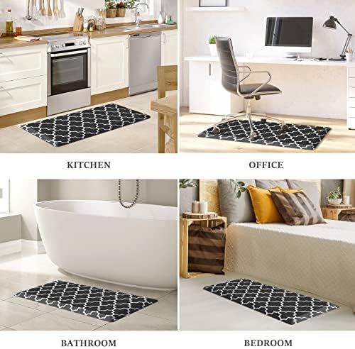 WISELIFE Kitchen Runner Rugs Anti-Fatigue mats,17.3" x 39", 4/5 Inch, Black - Image 7