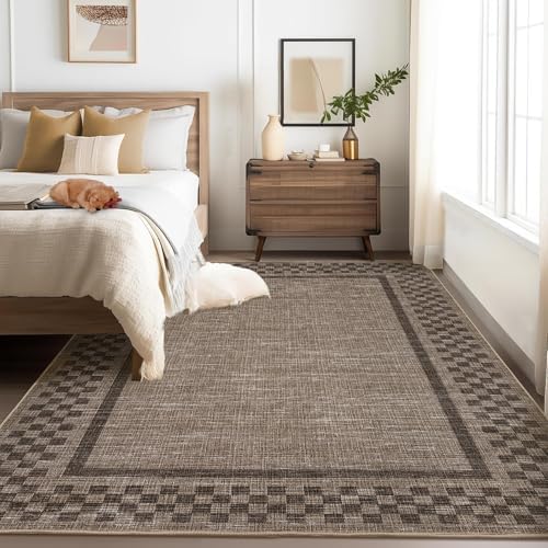 GarveeHome 4x6 Rug Small Washable Living Room Rug Modern Bordered Area Rugs - Image 2