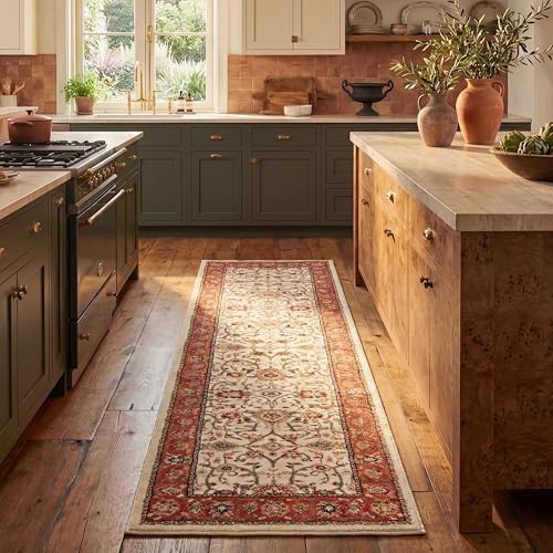 SAFAVIEH Lyndhurst Runner Rug 2'3"x10', Ivory & Rust LNH212R by Unknown