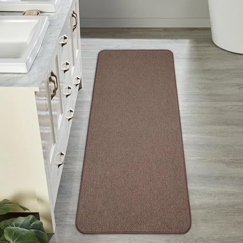 Bath Mat,Ultra Thin Bathroom Runner Rugs,Large Bath Mats for Bathroom,Quick Dry,Non-Slip,Machine Washable,Low Pile,Bath Rug,Shower Outside,Sink,Home Decor Accessories.Brown,1'5"x4'11"（17x59inch） - Image 6