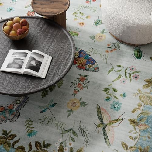 Machine Washable Runner Rug for Entryway: 2'x6' Kitchen Rugs Stain Resistant Non Slip Low Pile Soft Carpet Runners for Hallways Indoor Entryway Kitchen Beside Bedroom Living Room Farmhouse - Image 3