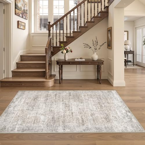 3x5 Rug for Entryway,Washable Area Rug,Taupe - Image 4