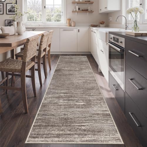 2x8 Runner Rug Non Slip,Washable Hallway Runner Rug,Brown - Image 5