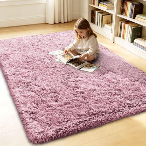 Smiry Area Rugs for Living Room Bedroom 3x5 ft, Fluffy Washable Carpet by Smiry