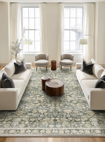 Machine Washable Rugs for Living Room: 10x14 Area Rugs for Bedroom by NoiFamo