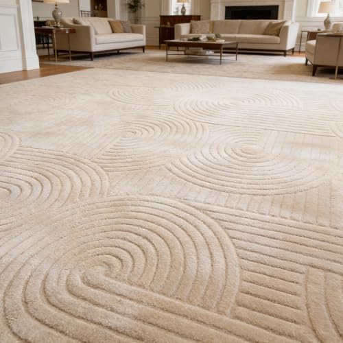 Brown Boho 8x10 Solid Color Area Rugs, Washable Rugs for Living Room - Image 6