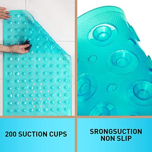 Sheepping Baby Bath Mat Non Slip Extra Long Bathtub Mat for Kids 40 X 16 Inch - Eco Friendly Bath Tub Mat with 200 Big Suction Cups,Machine Washable Shower Mat (Green) - Image 3