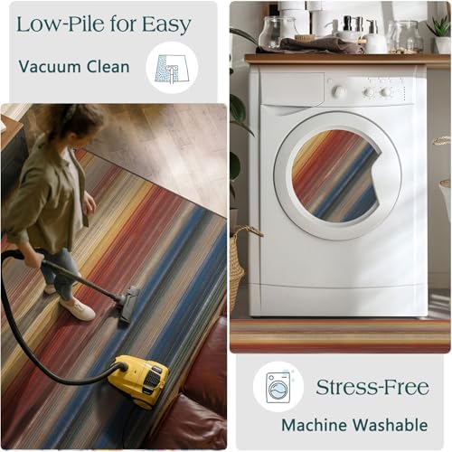 3x5 Ombre Entry Rug - Washable Indoor Outdoor Mats for Front Door - Image 6