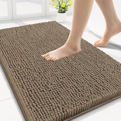 Smiry Bathroom Rugs 30X18, Luxury Chenille Extra Soft Absorbent Bath Mat by Smiry