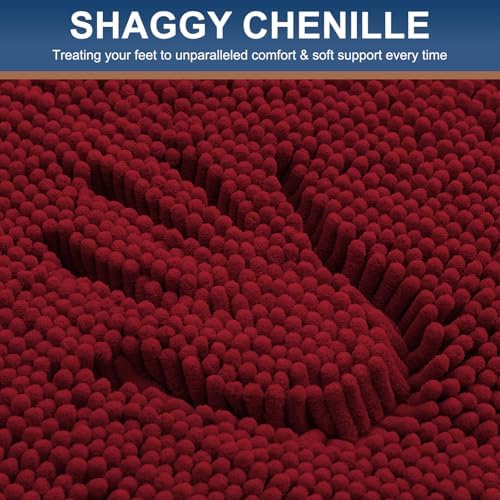 Smiry Toilet Rugs U-Shaped 24x20, Extra Soft Absorbent Contoured Bath Mat - Image 3