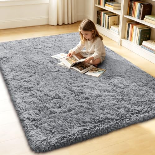 Smiry Area Rugs for Living Room Bedroom 3x5 ft, Fluffy Washable Carpet by Smiry