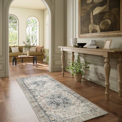 Machine Washable Kitchen Runner Rugs: 2'6"x8' Hallway Runner Rug Non Slip Low Pile Stain Resistant Soft Carpet Runners for Hallways Indoor Entryway Kitchen Laundry Room Beside Farmhouse - Image 6