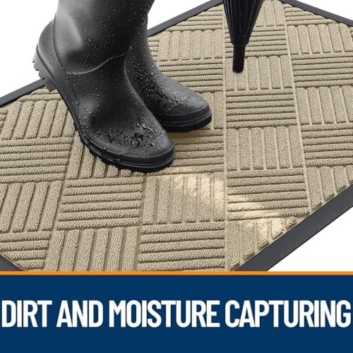 OLANLY Front Door Mat Outside Entrance 33x21, Waterproof Heavy-Duty Doormat - Image 3