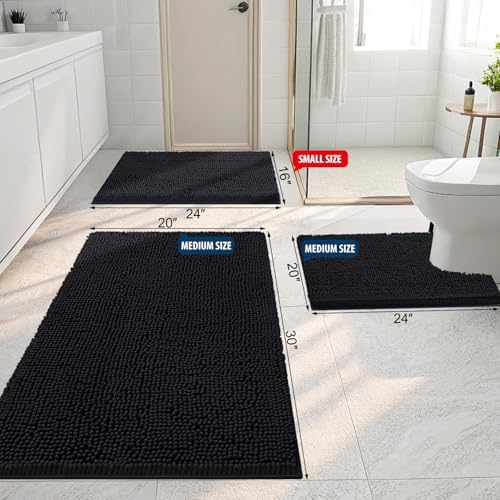 Smiry Bathroom Rugs 70X24, Luxury Chenille Extra Soft Absorbent Bath Mat - Image 2