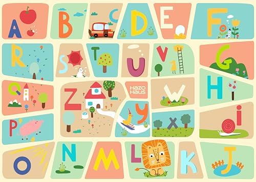 5x7 ABC Alphabet Rug for Preschool Kids – Educational Learning Rug for Toddlers, Washable Classroom or Playroom Carpet, Soft & Safe Floor Decor with Fun Letters and Whimsical Art Décor - Image 2