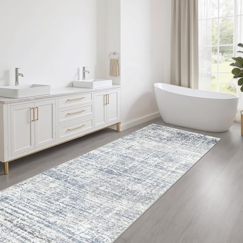LOONGRUG Runner Rug 2x6 Machine Washable Non-Slip Kitchen Neutral Rug Blue - Image 5