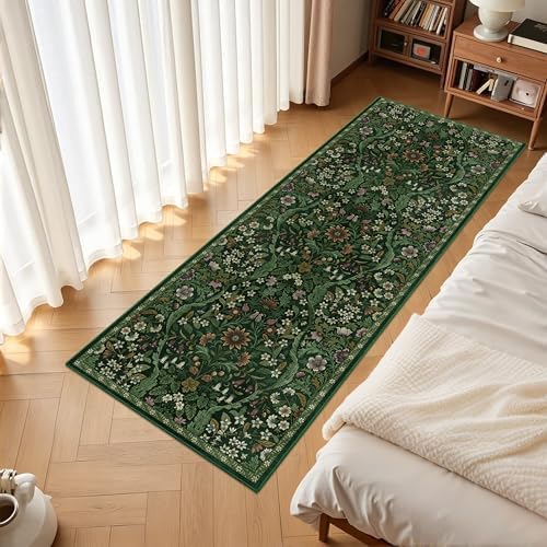 2x5 Floral Runner Rug for Kitchen Washable Hallway Runner Rug - Image 4