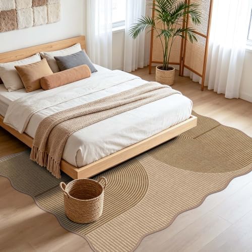 Easy Jute Rug for Pet Homes: Scalloped Rug 5x7 - Geometric Arch Pattern - Image 3