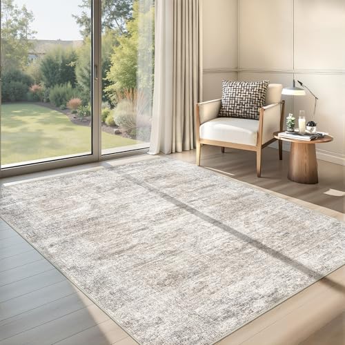 3x5 Rug for Entryway,Washable Area Rug,Taupe by Restydon