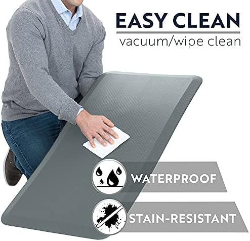 KANGAROO Cushioned Anti Fatigue Kitchen Mats for Floor, 20x48 Grey - Image 5