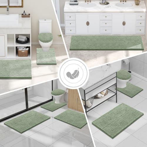 Smiry Bathroom Rugs 84X60, Luxury Chenille Extra Soft Absorbent Bath Mat - Image 7